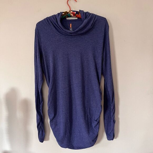 Lucy brand | royal blue hooded maternity top - Picture 2 of 6
